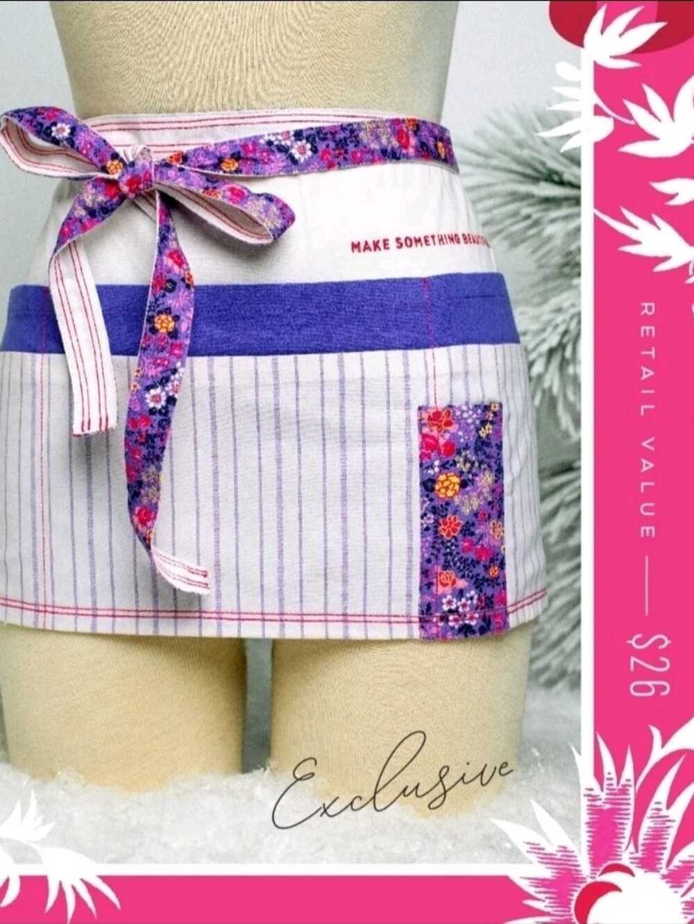 Margot Elena "Make Something Beautiful" Maker's Apron Brand New!New with tags
